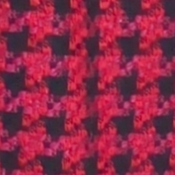 Liz MoOdy Pink Red and Black Checkered Luxury Skirt Size 14 - Picture 9 of 16